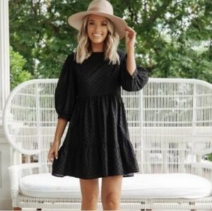 WAYF Dede & Emily Lauren Eyelet Babydoll Dress